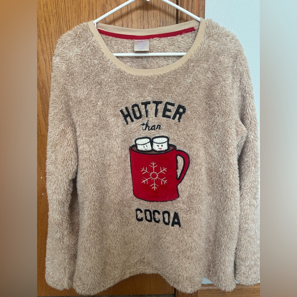 Secret Treasures ‘Hotter Than Cocoa’ fuzzy PJs SMALL pants/MED top